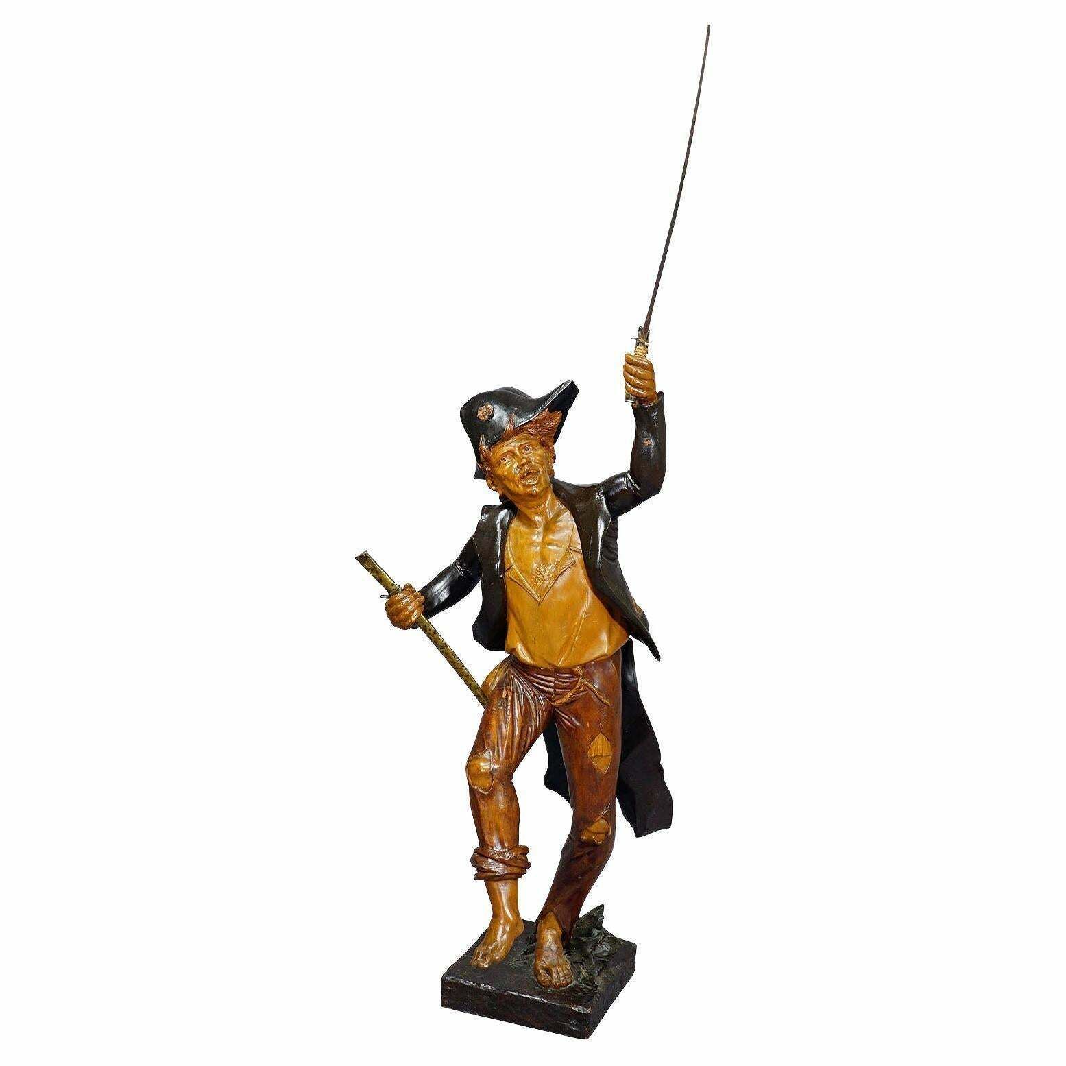 Large Antique Statue Of A French Freedom Fighter Ca. 1920s