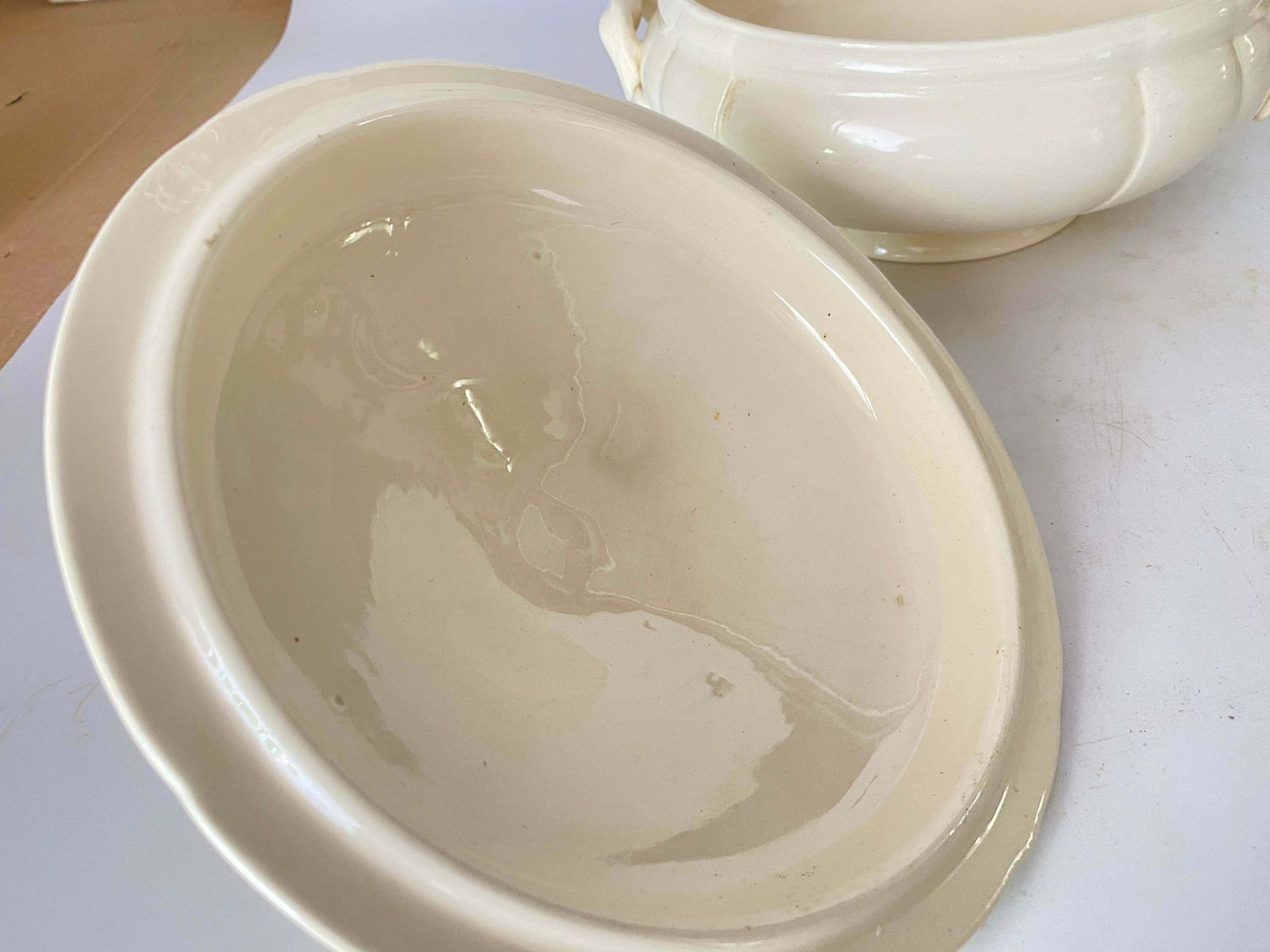 Ironstone Bowl Or Vide Poche White Colour Circa 19th Century France Sarreguemines photo Home Decor