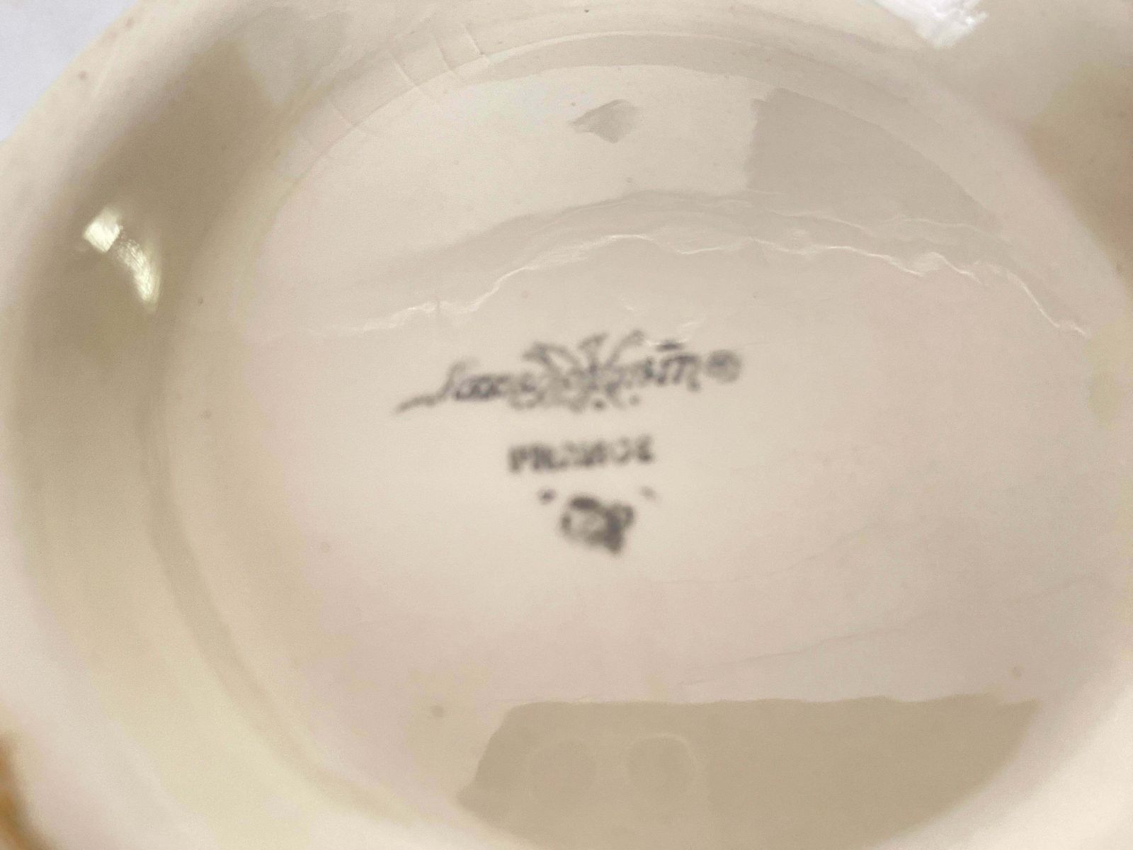 Ironstone Bowl Or Vide Poche White Colour Circa 19th Century France Sarreguemines photo buy