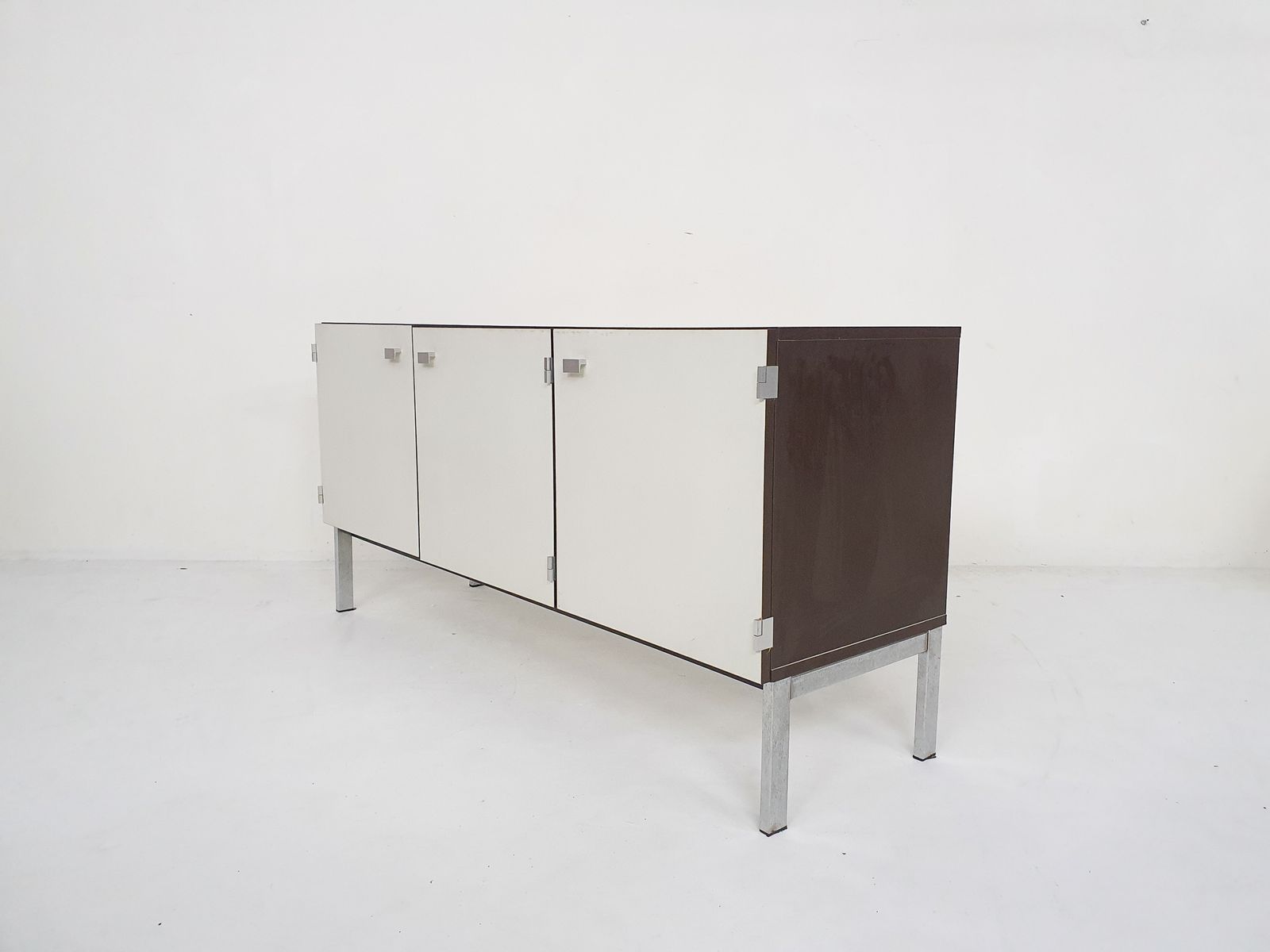 Pierre Guariche For Meurop Credenza In Vinyl, France 1960's photo Furniture