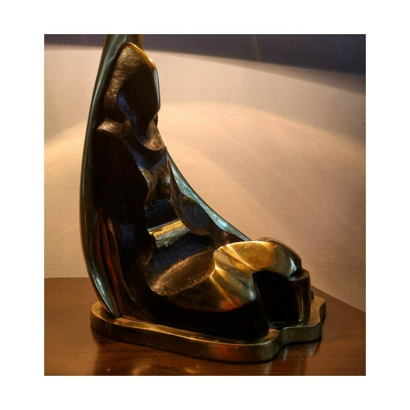 Rare Lamp Sculpture In Cubist Style Titled Lady By Yugoslav Sculptor Djordje Jovanovic / Female Nude Sculpture / Made In Yugoslavia (1980s) photo furniture