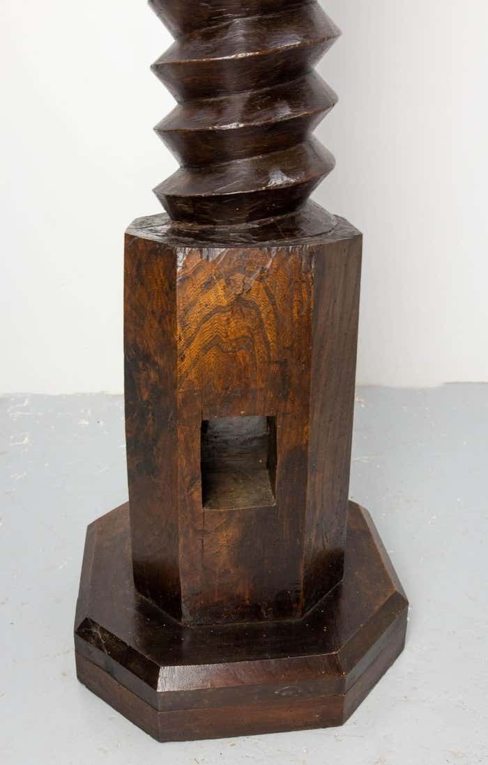 French 19th Century Wine Press Screw High Pedestal Plant Holder photo buy