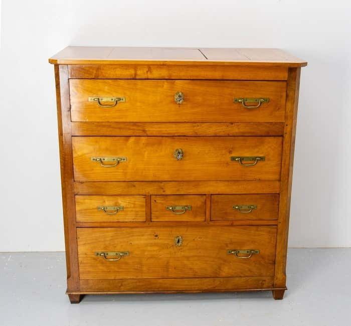 19th Century Buffet Secretaire, Escritoire Cabinet Cherrywood, France photo furniture