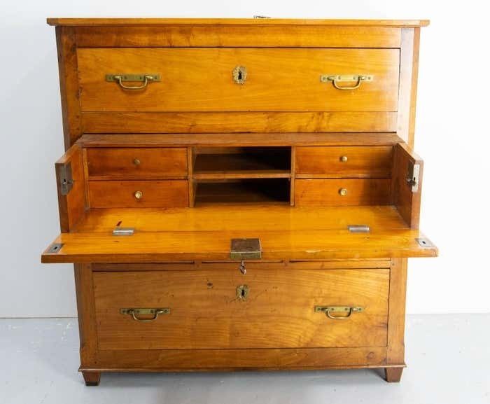 photo furniture 19th Century Buffet Secretaire, Escritoire Cabinet Cherrywood, France