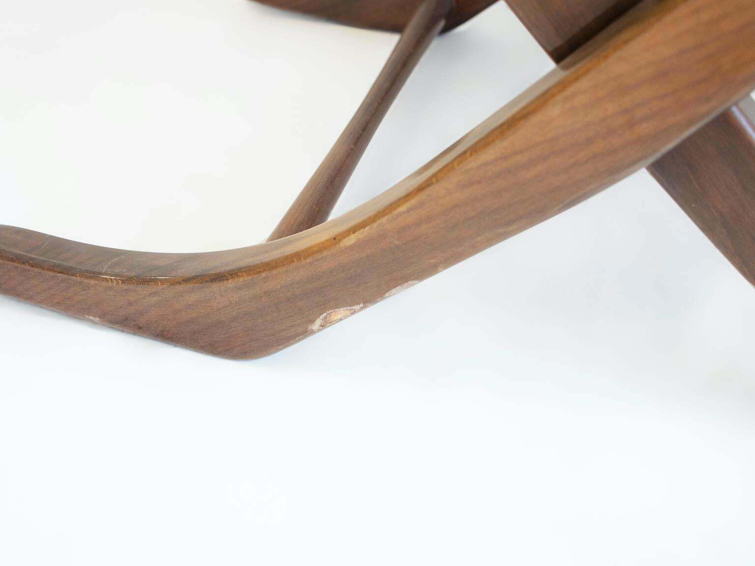 Furniture Pair Of Light Fabric Upholstered Recliner Chairs Of Varnished Wood $3,146.33per Set photo