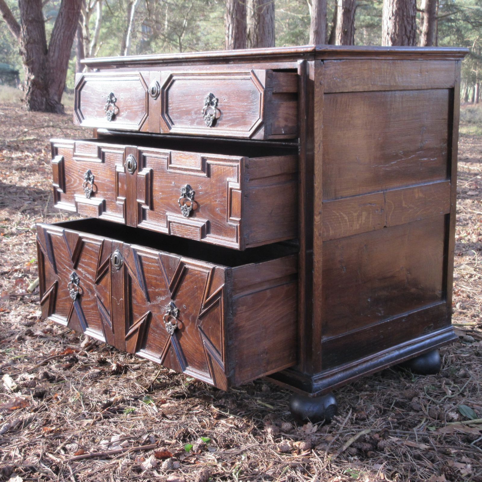 Late 17th Century Oak Chest Of Drawers, Circa 1680 photo Furniture