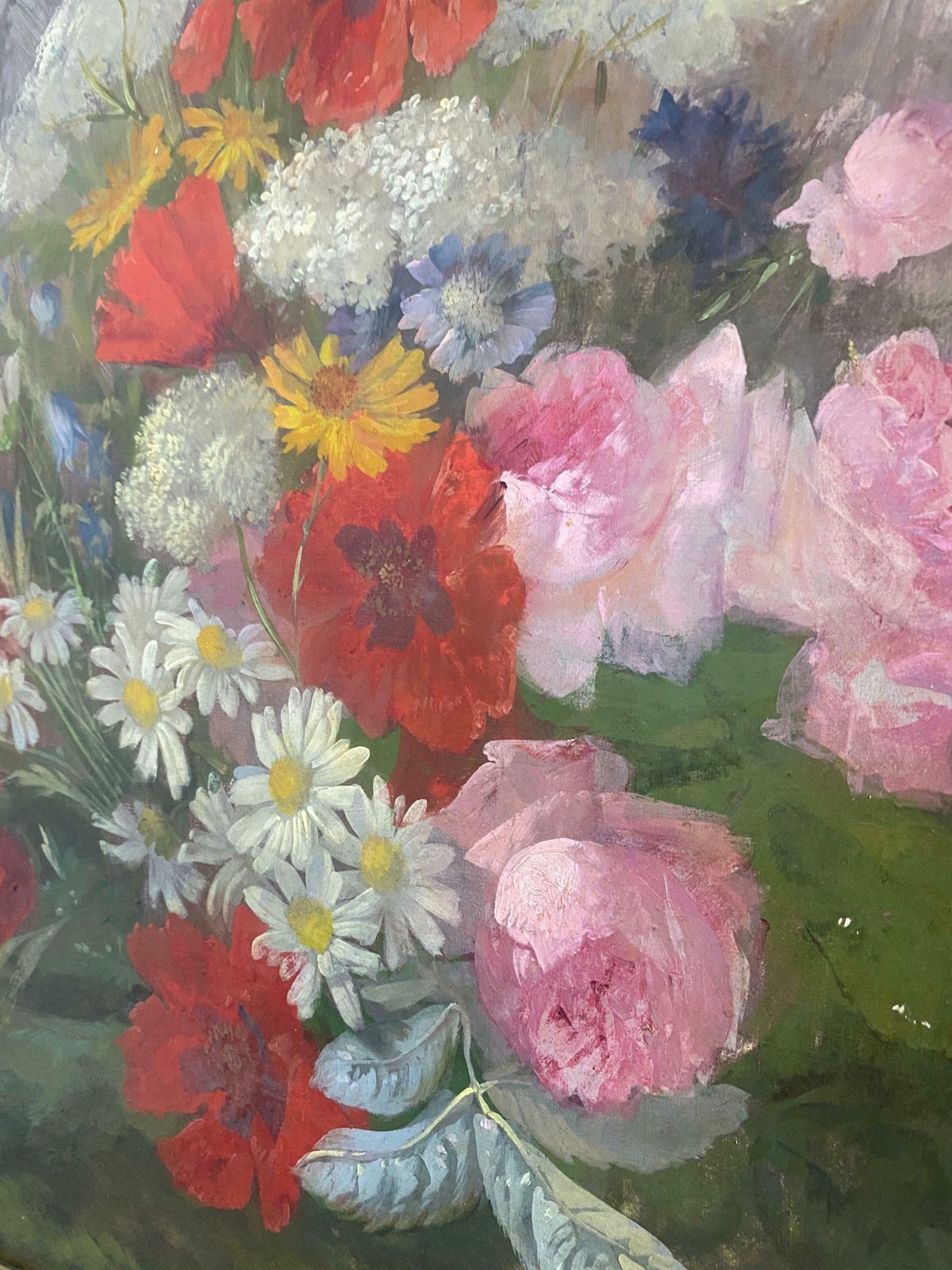 Antique Oil Painting "Flowers Of The Field" Signed, Second Half Of The 19th Century, France photo buy