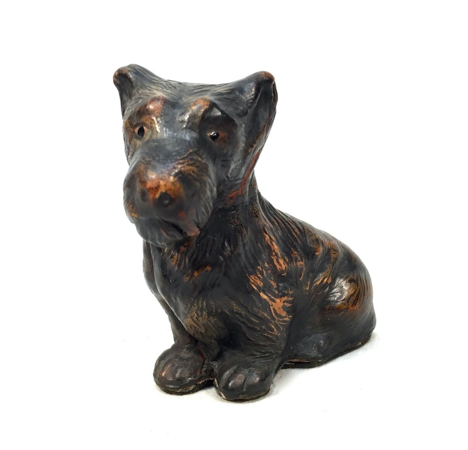 Antique Leather Figurine Of A Terrier Dog By H. E. Jackman Patron To The Queen photo furniture