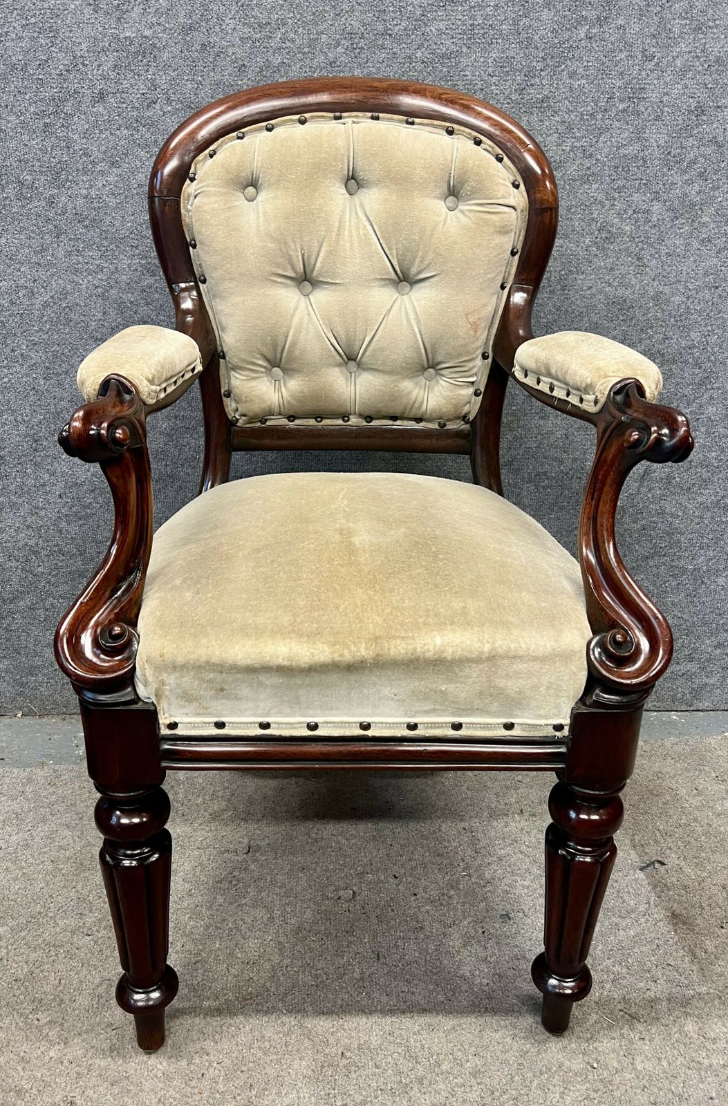Victorian Royal Music Hall Chairman's Elbow Chair photo furniture