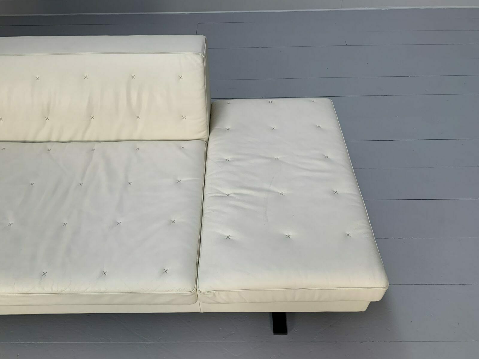 Poltrona Frau “Kennedee” 3 Seat Sofa – In Ivory “Pelle Frau” Leather photo furniture