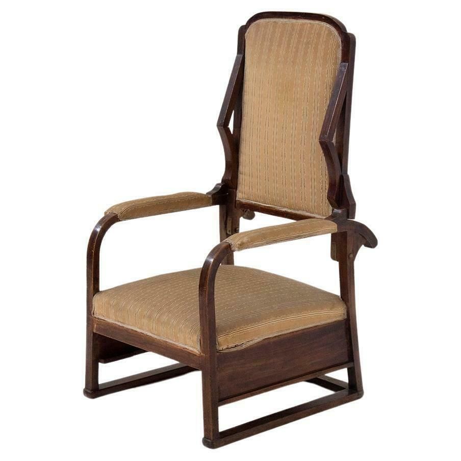 Italian Art Nouveau Period Armchair In Original Fabric