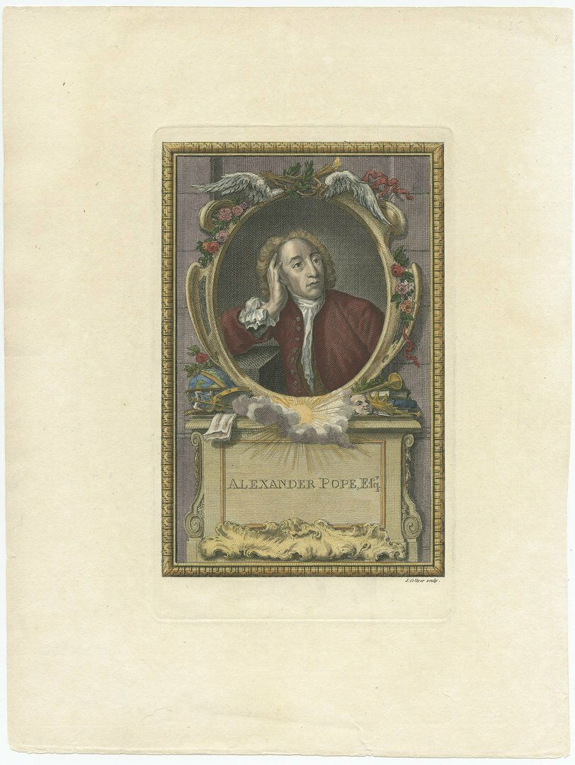 Antique Portrait Of Alexander Pope