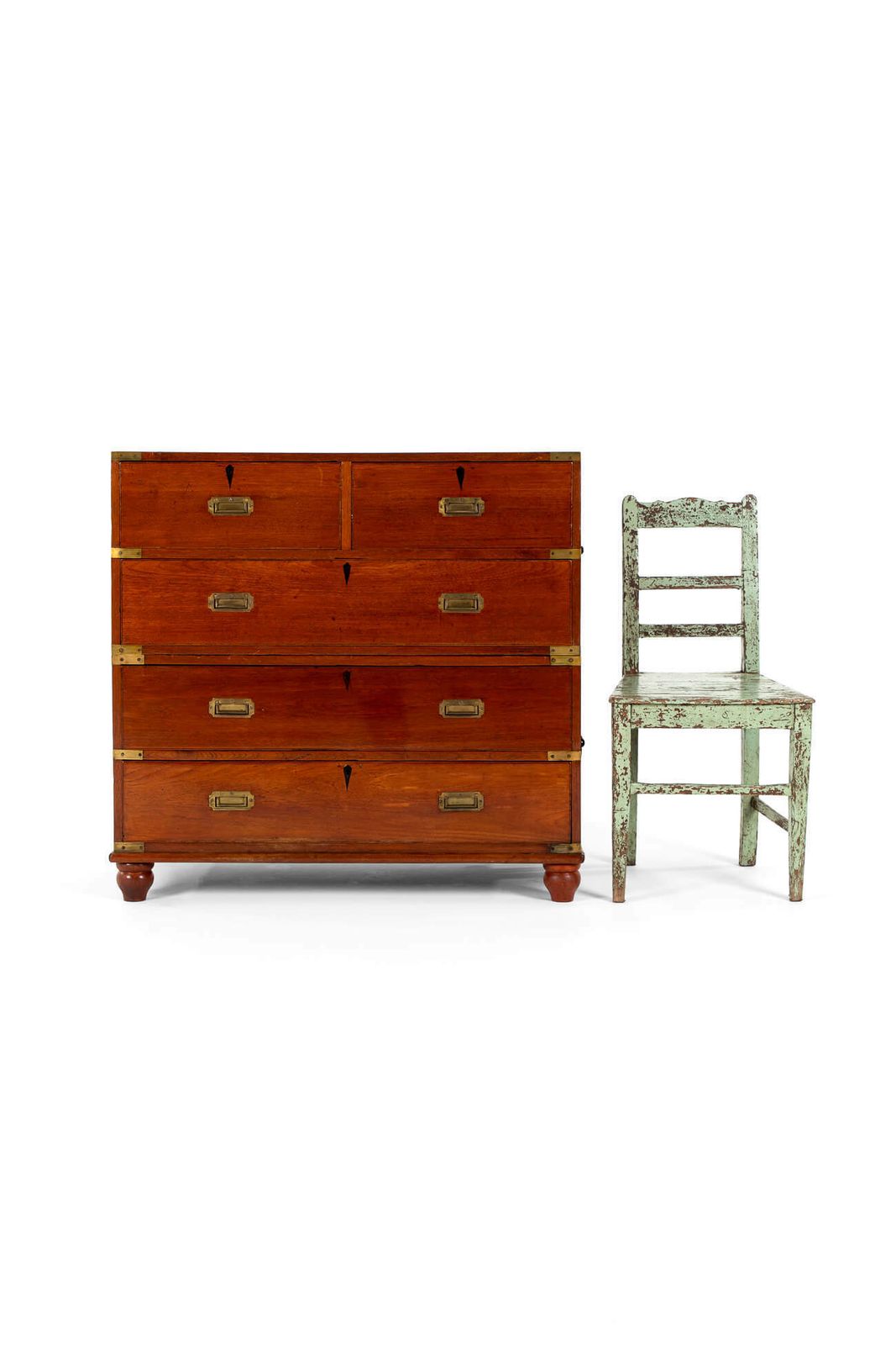 19th Century Teak Campaign Chest photo Furniture