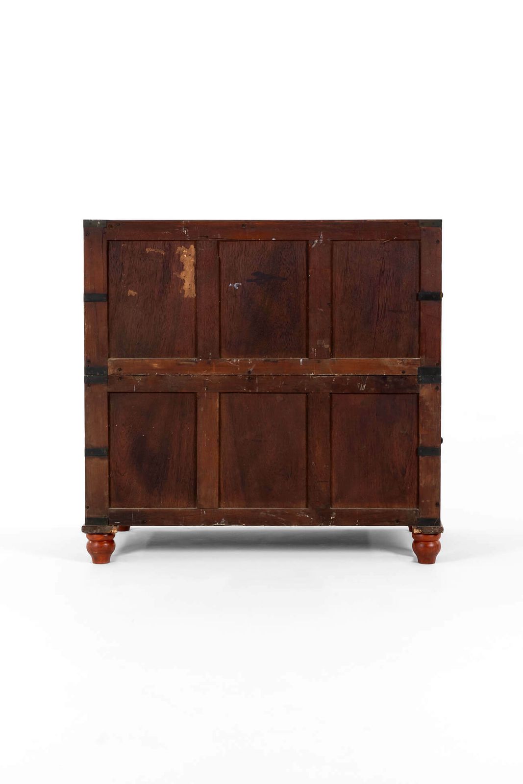 Furniture 19th Century Teak Campaign Chest photo