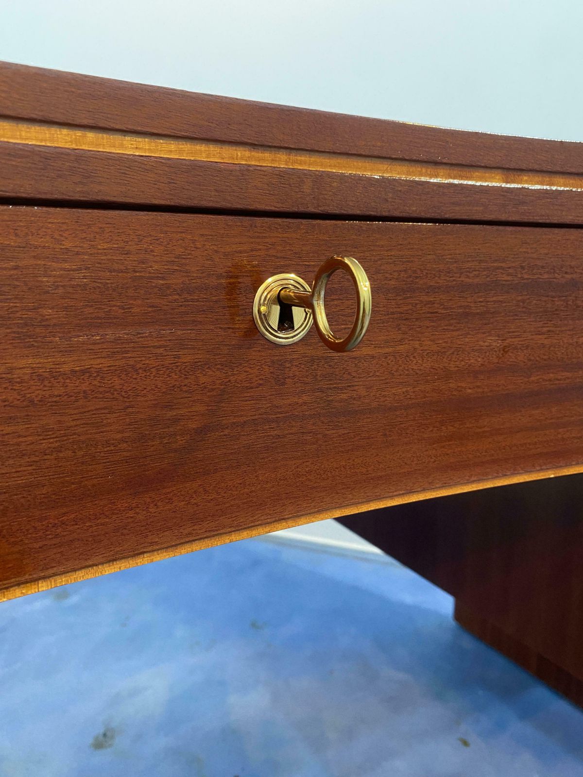 Italian Mid Century Executive Desk Designed By Osvaldo Borsani, 1940 photo vintage