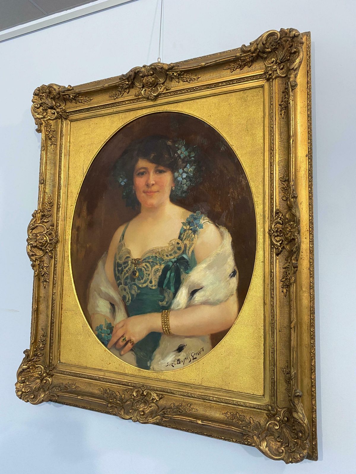 Oil Painting "Portrait Of A Woman" Signed Suzanne Daynes Grassot, France 1920s photo Art