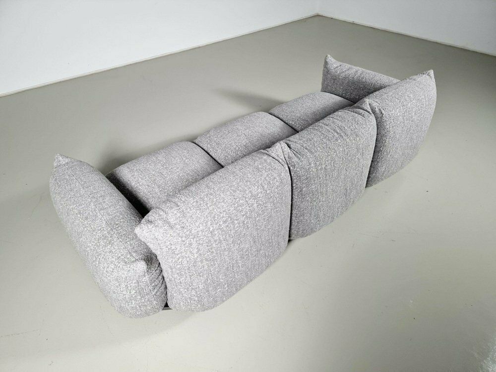 3 Seater Sofa In Grey Boucle By Mario Marenco For Arflex, 1970s photo vinterior