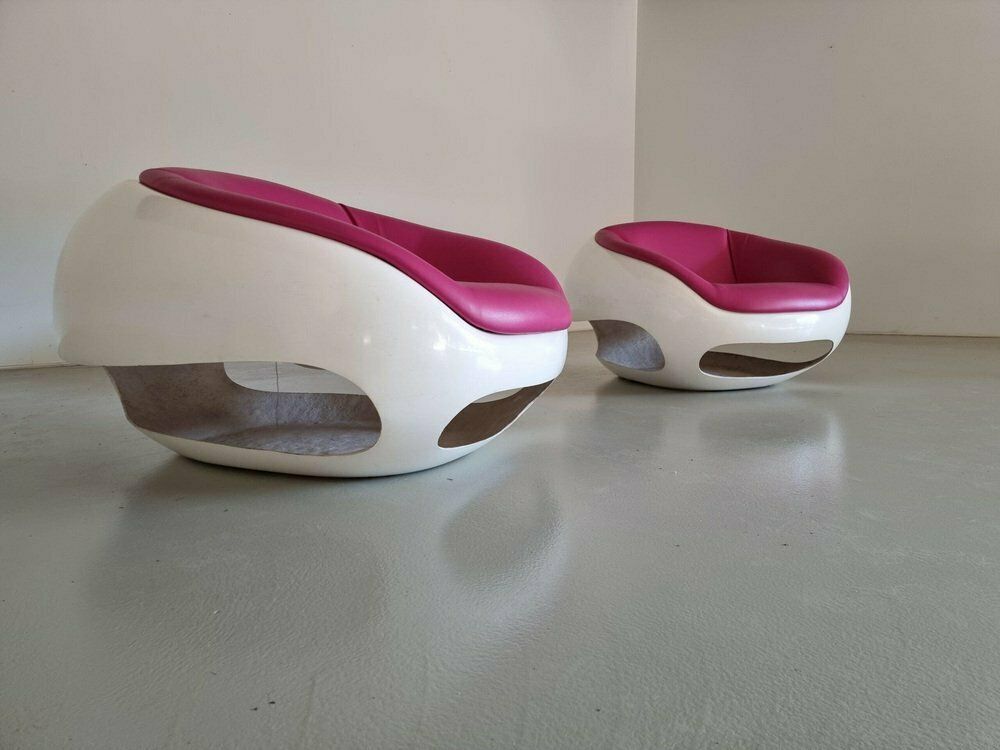 Fiberglass Pod Lounge Chairs By Mario Sabot, 1960s, Set Of 2