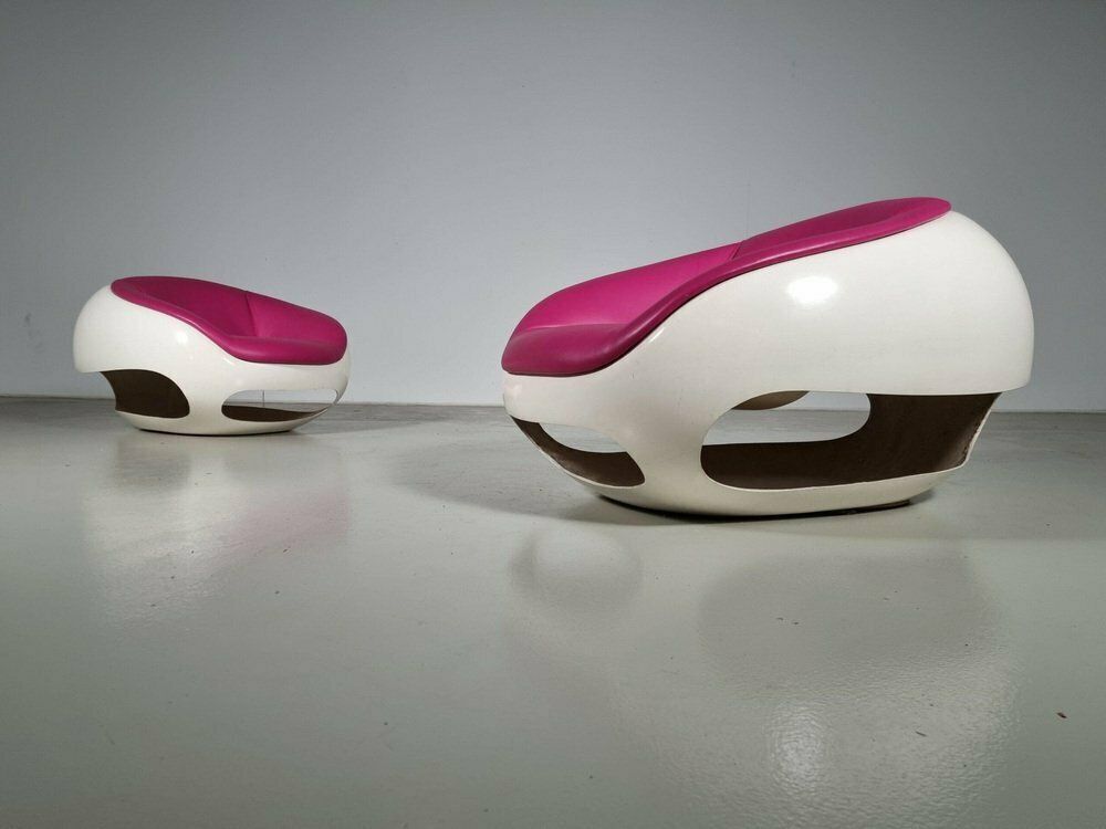 Fiberglass Pod Lounge Chairs By Mario Sabot, 1960s, Set Of 2 photo Furniture