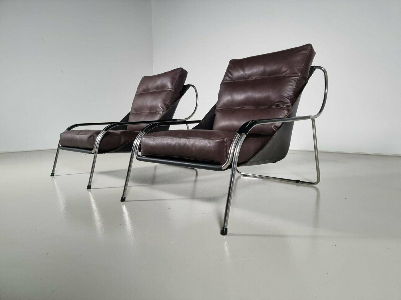 First Edition Maggiolia Lounge Chairs For Zanotta Attributed To Marco Zanuso, Italy, 1950s, Set Of 2