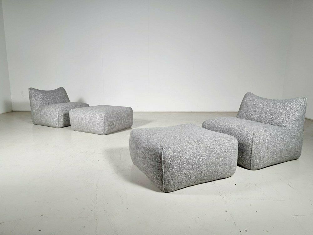 Le Bambole Lounge Chair Set By Mario Bellini For B&B Italia, 1970s, Set Of 2 photo for sale