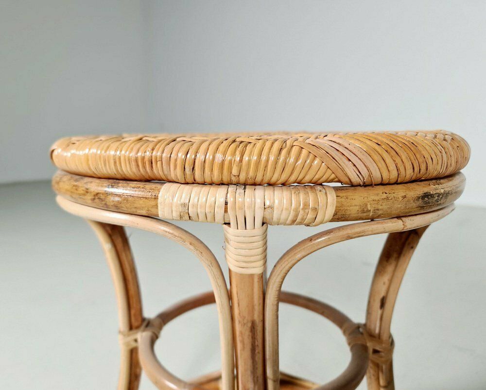 Bamboo And Cane Stools, Italy, 1960s, Set Of 4 photo buy