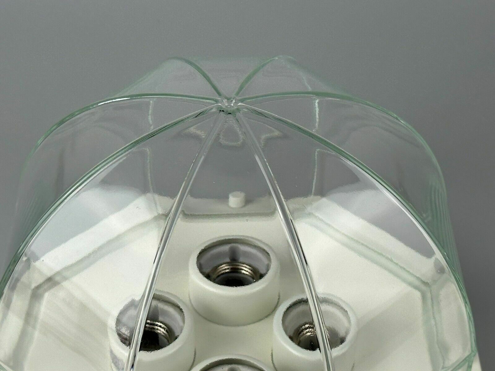 60s 70s Ceiling Lamp Glashütte Limburg Germany Plafoniere Glass & Metal photo Lighting