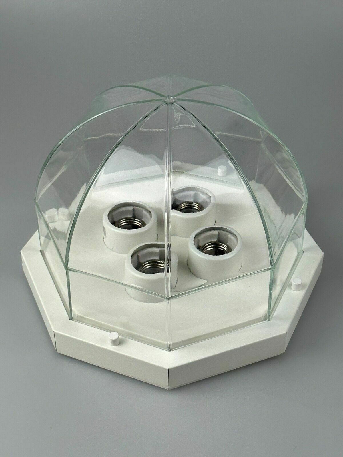 433.0 60s 70s Ceiling Lamp Glashütte Limburg Germany Plafoniere Glass & Metal photo