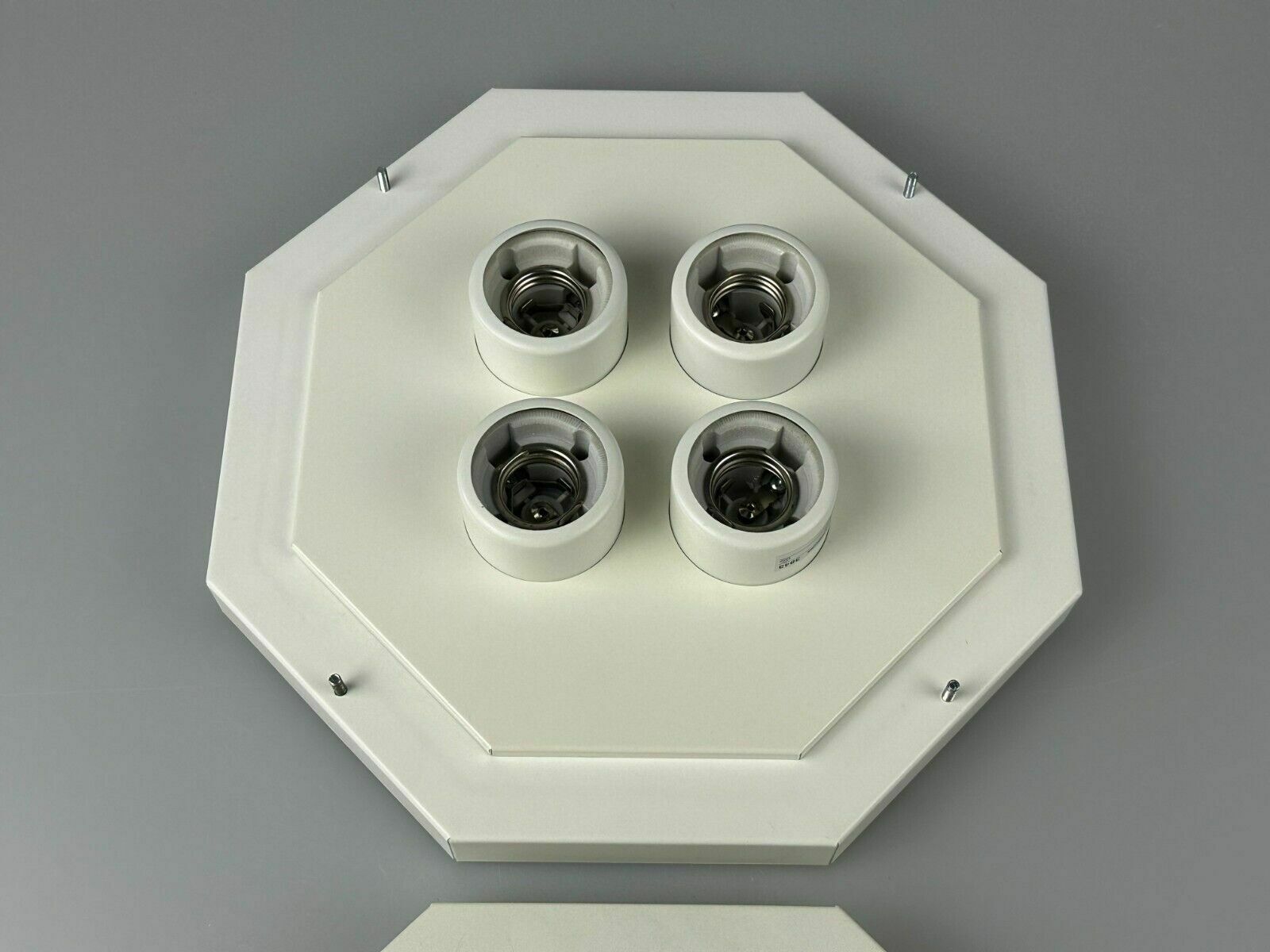 photo vintage 60s 70s Ceiling Lamp Glashütte Limburg Germany Plafoniere Glass & Metal