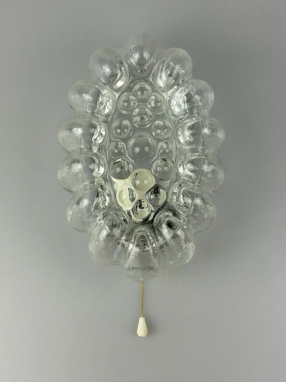 60s 70s Wall Lamp Made Of Glass & Metal Bubble Wall Sconce Space Age Design photo furniture