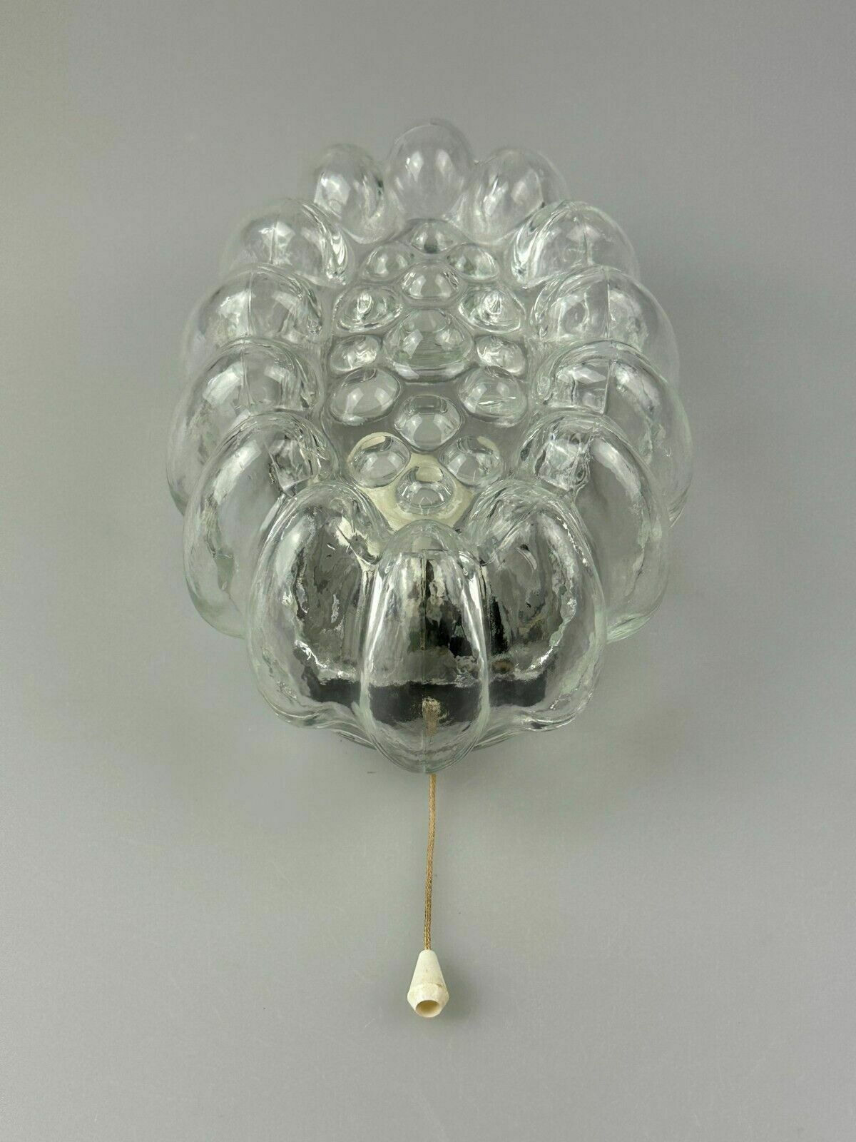 60s 70s Wall Lamp Made Of Glass & Metal Bubble Wall Sconce Space Age Design photo Lighting