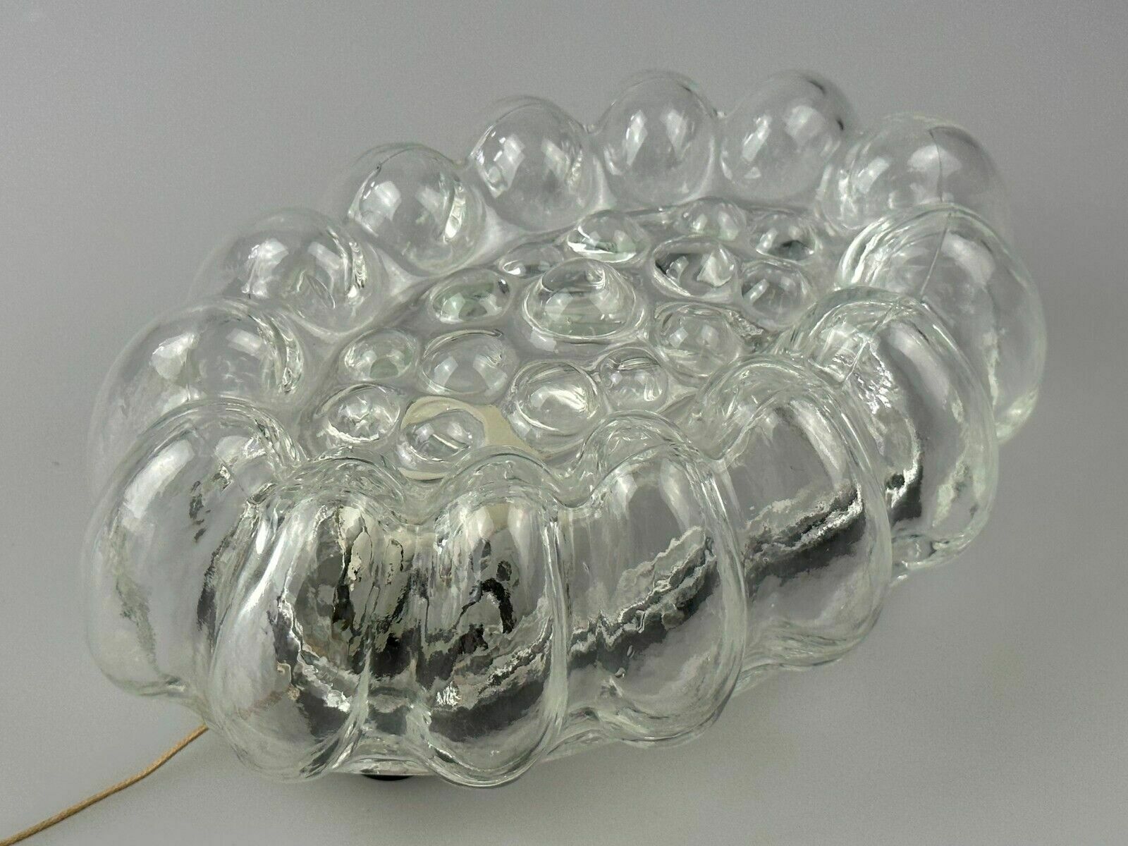 60s 70s Wall Lamp Made Of Glass & Metal Bubble Wall Sconce Space Age Design photo vinterior
