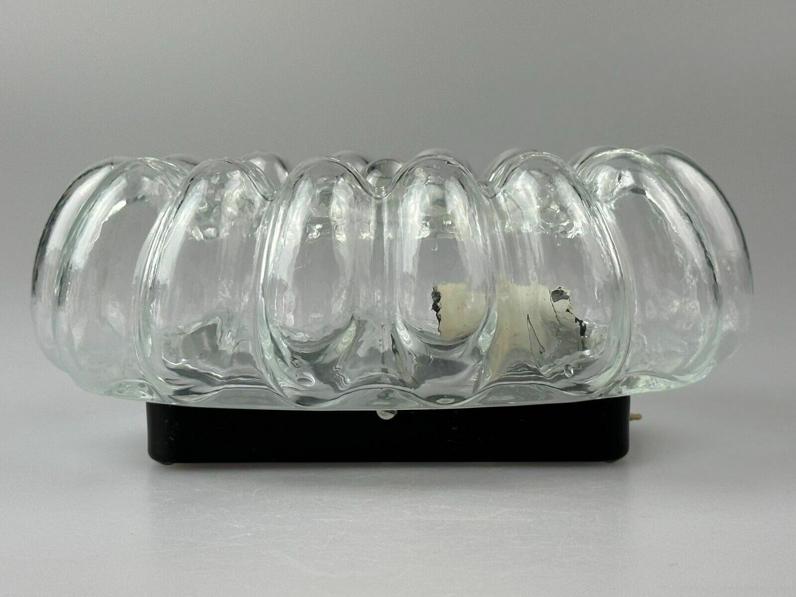 photo for sale 60s 70s Wall Lamp Made Of Glass & Metal Bubble Wall Sconce Space Age Design