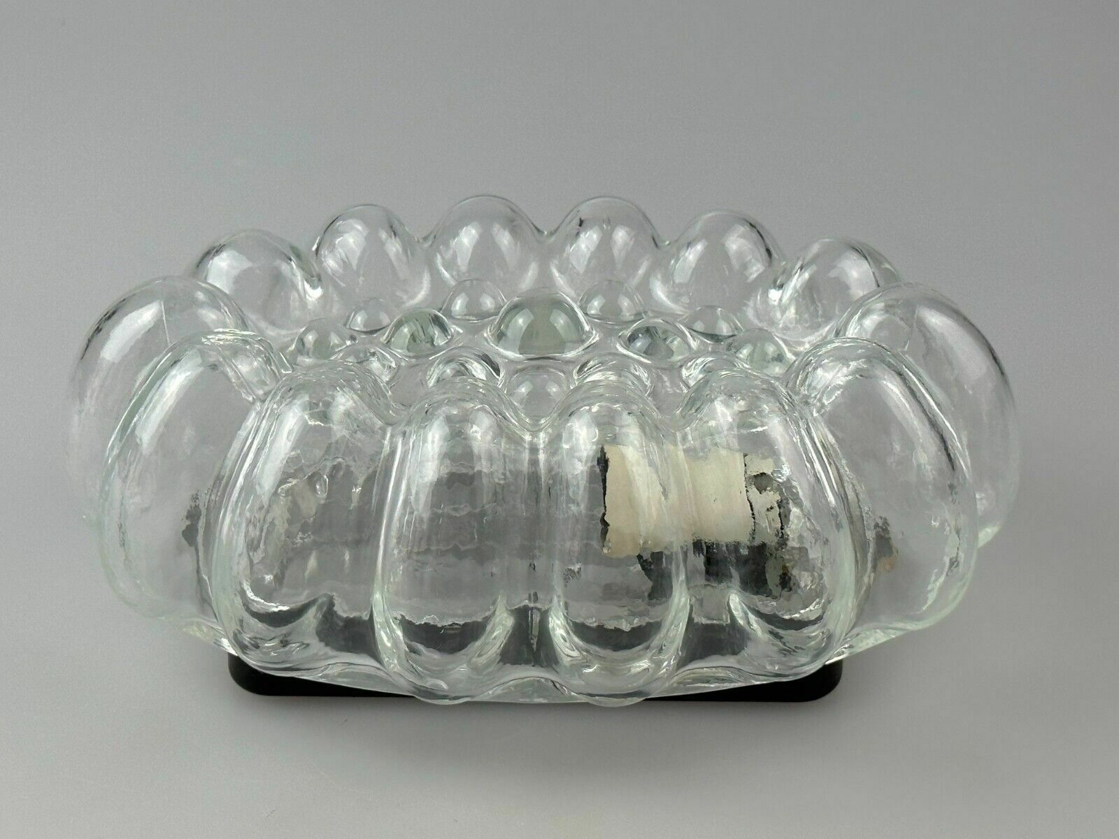Lighting 60s 70s Wall Lamp Made Of Glass & Metal Bubble Wall Sconce Space Age Design photo
