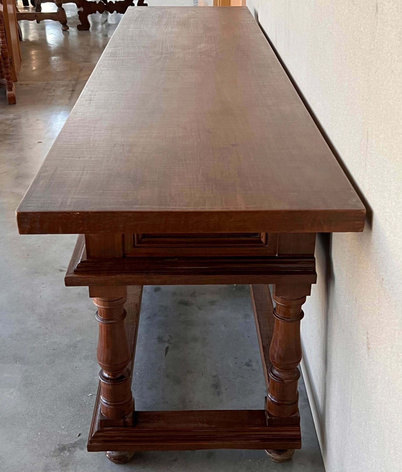 Grande console du début du XXe siècle à deux tiroirs photo 8575.0