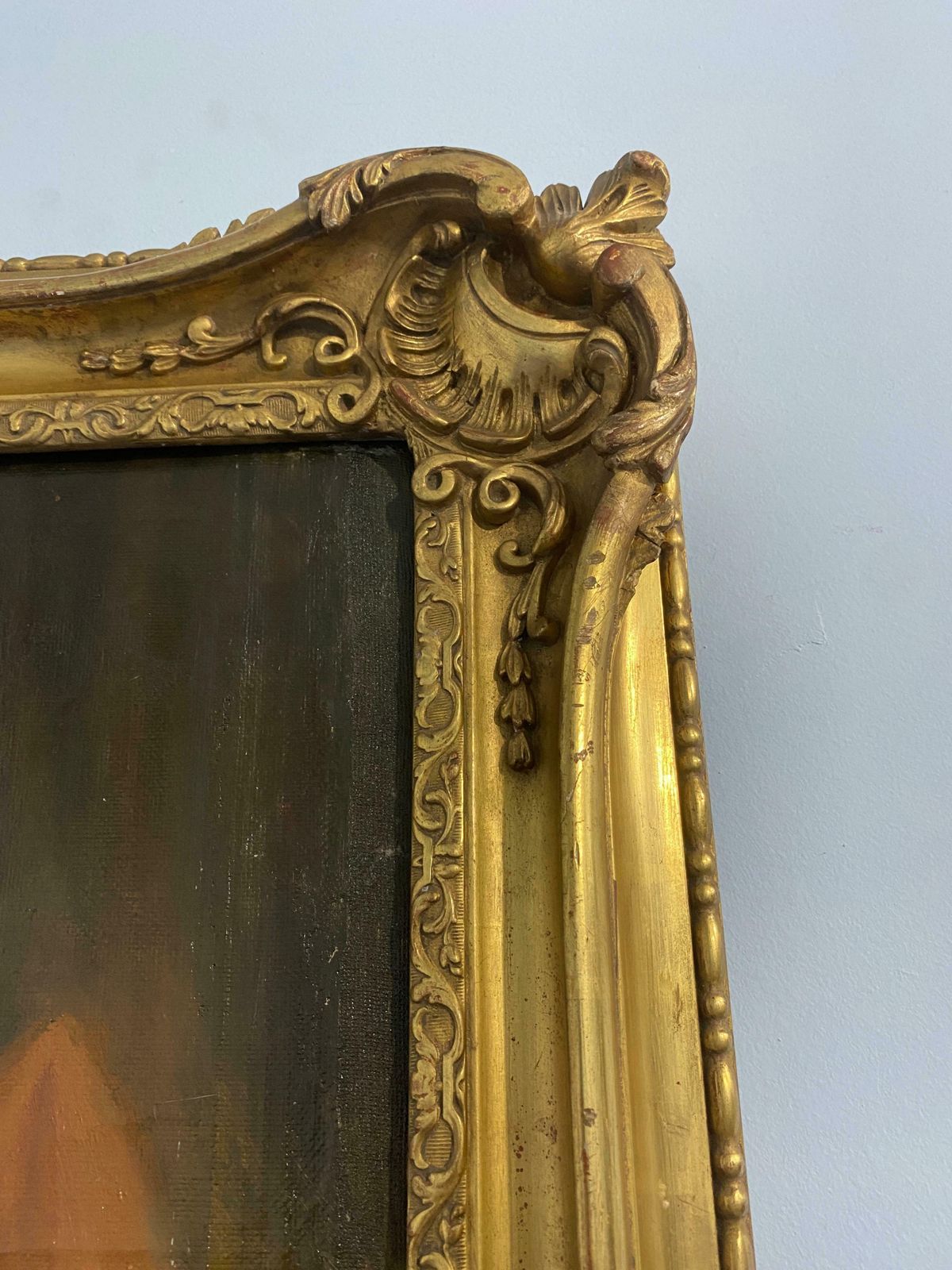 photo furniture Antique Oil Painting "Still Life," Signed, France, Early 1900s