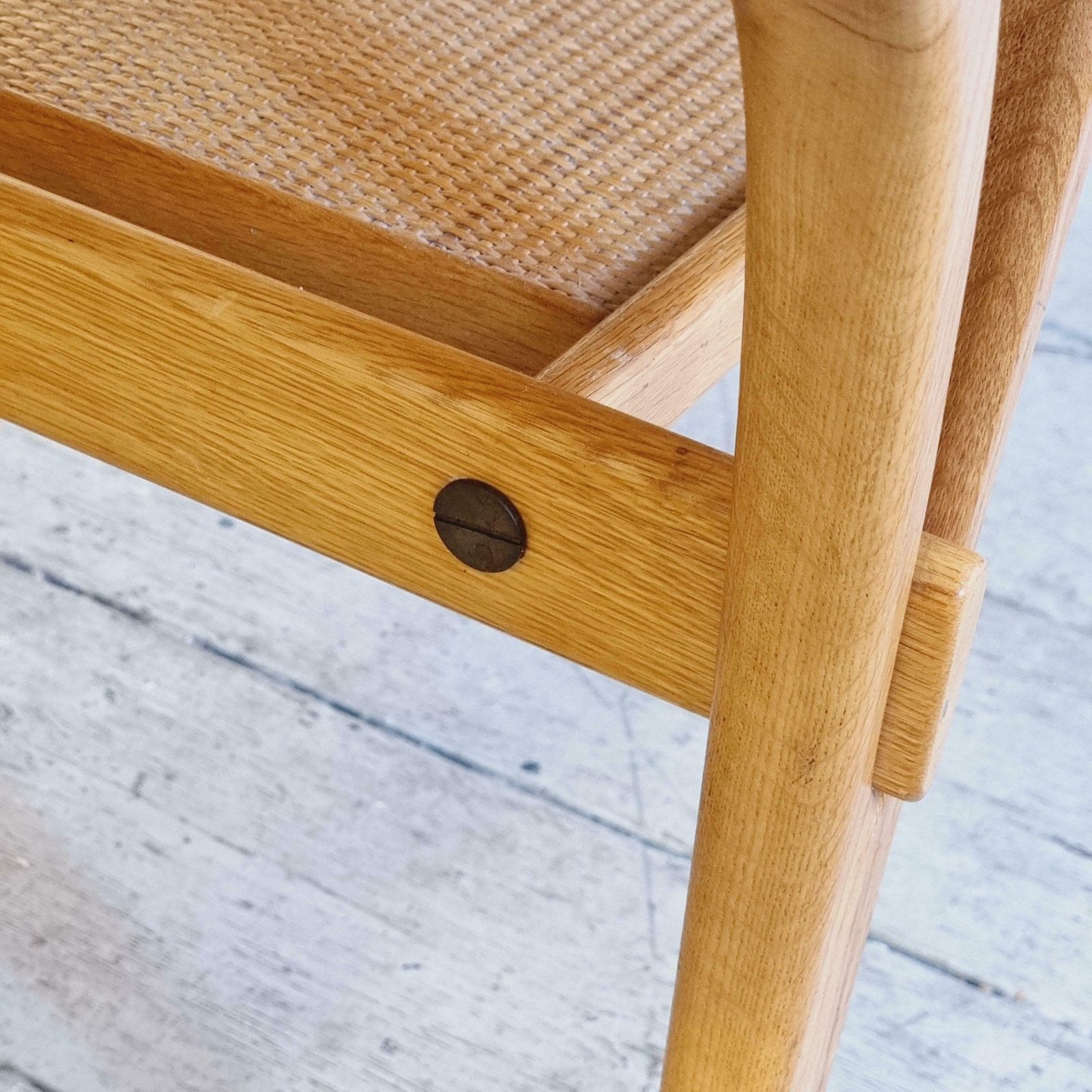 Birger Larsson, Coffee / Sofa Table, Teak, Oak & Rattan. Scandinavian Modern photo for sale