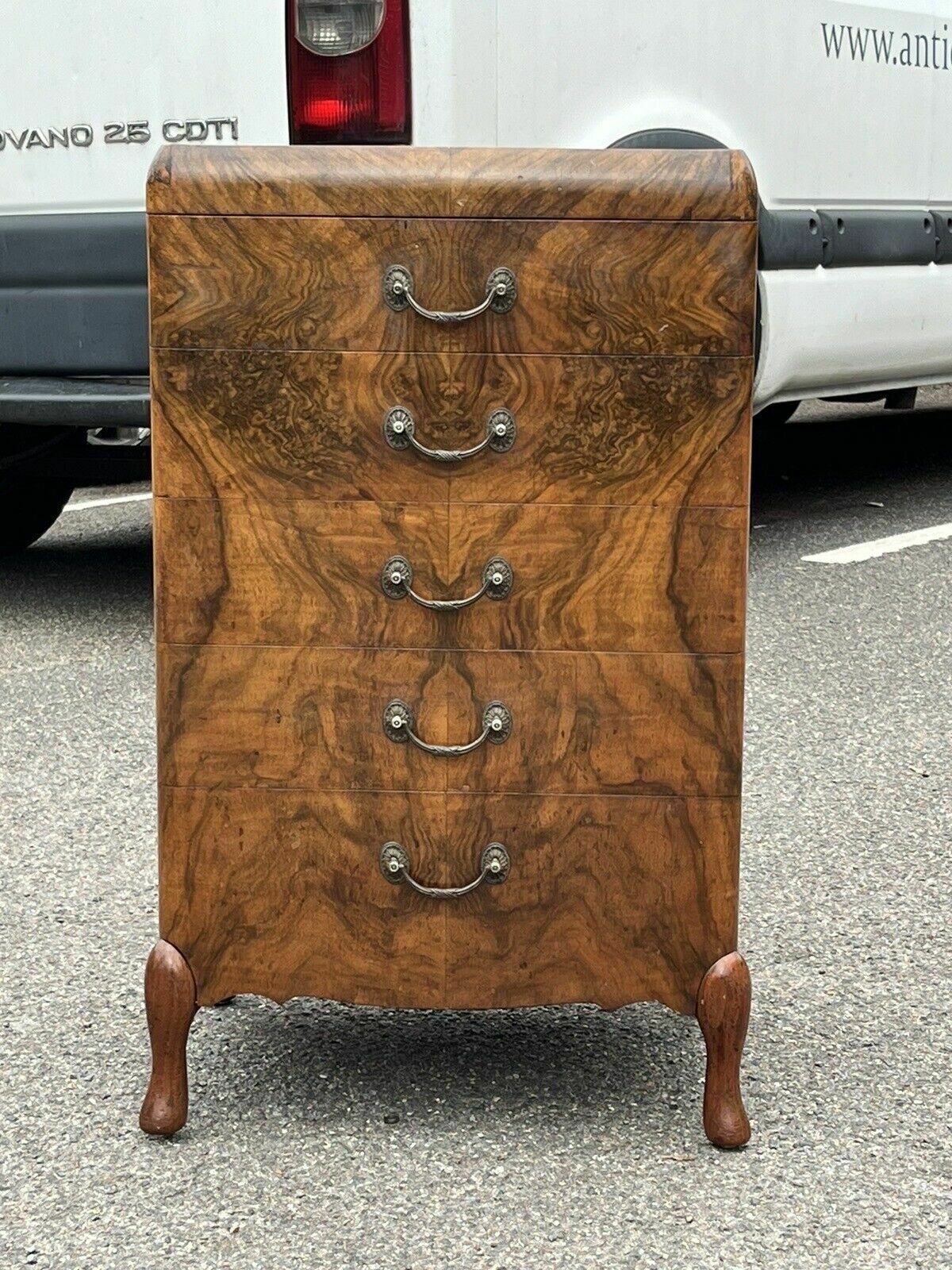 photo vinterior Art Deco Walnut Chest Of Drawers.Maurice Adams Of London W1. Amazing Quality.