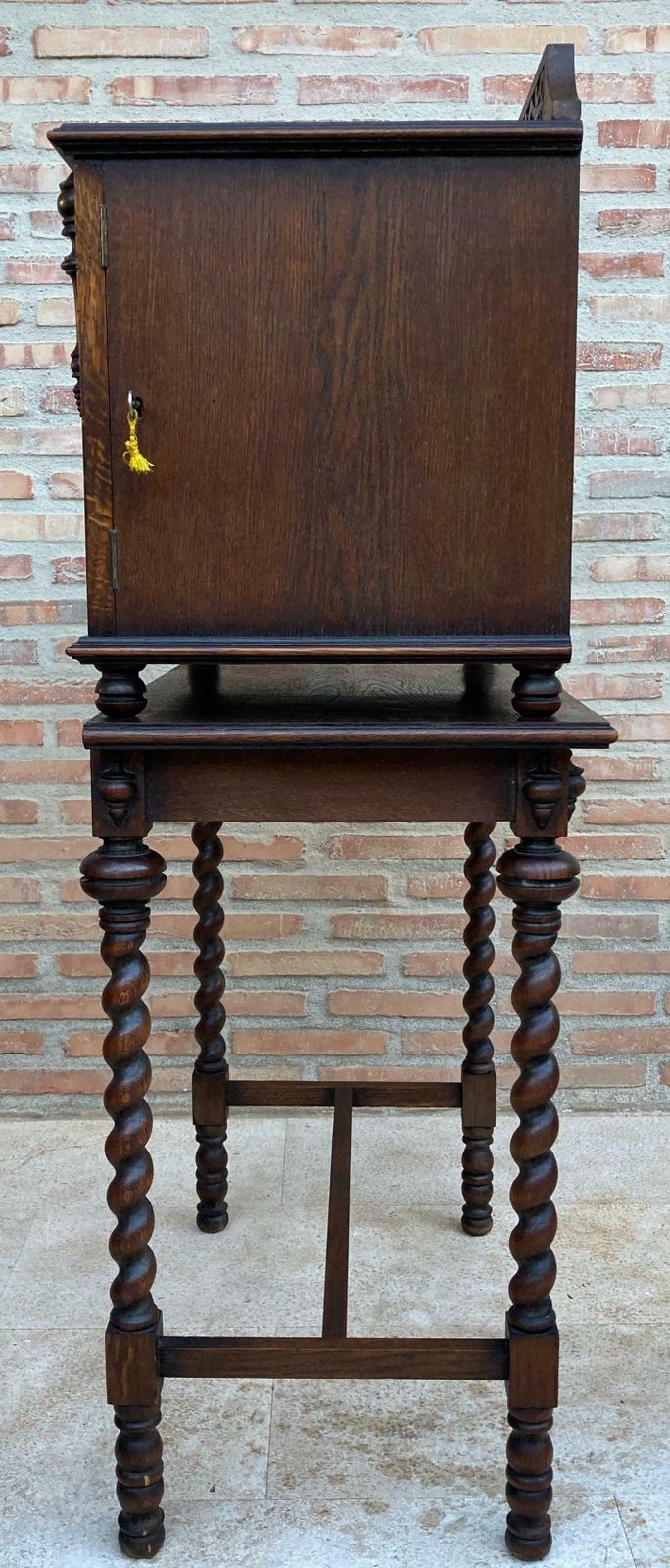 Cabinet à couverts français en chêne, quatre tiroirs, années 1920 photo 6267.0