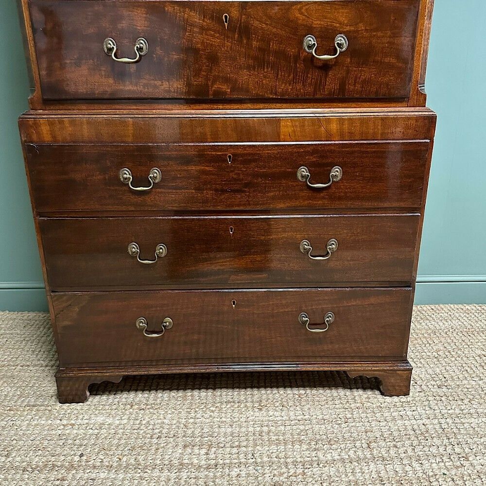 Georgian Mahogany Chest On Chest / Antique Tall Boy photo Furniture