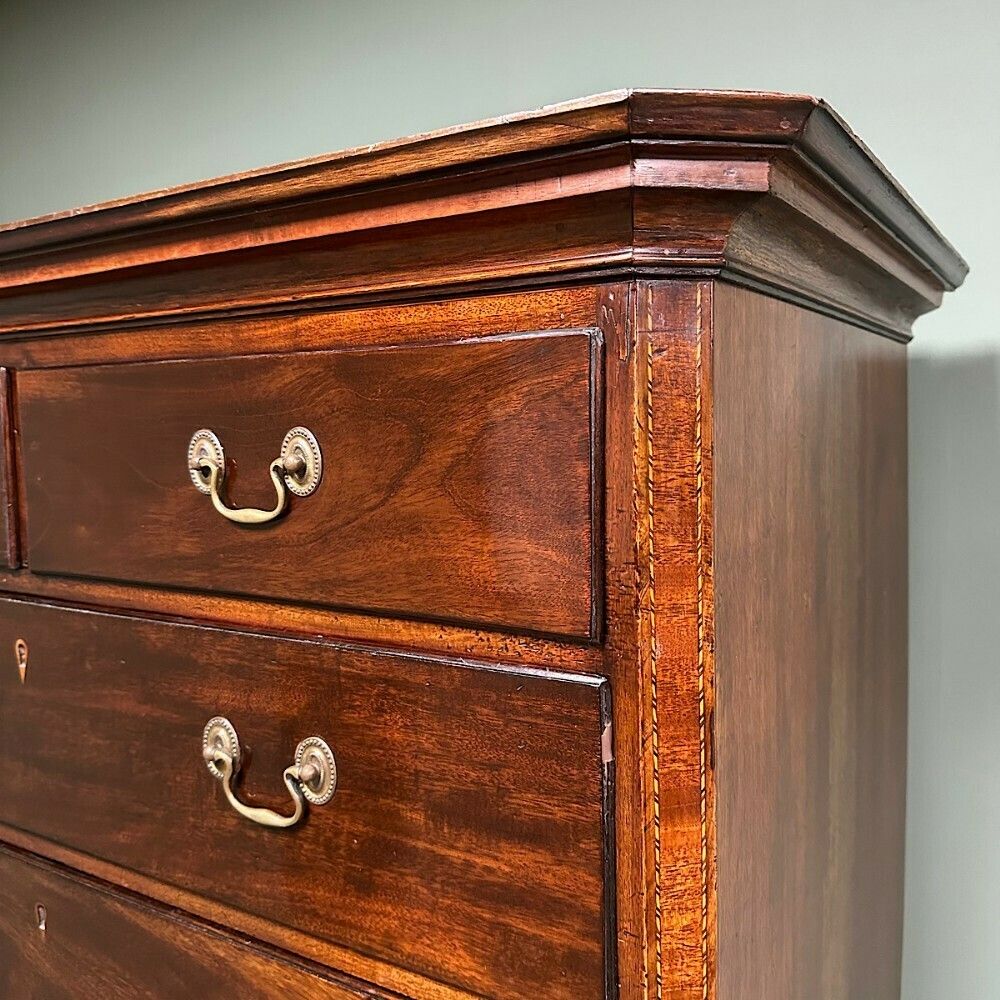 Georgian Mahogany Chest On Chest / Antique Tall Boy photo vinterior