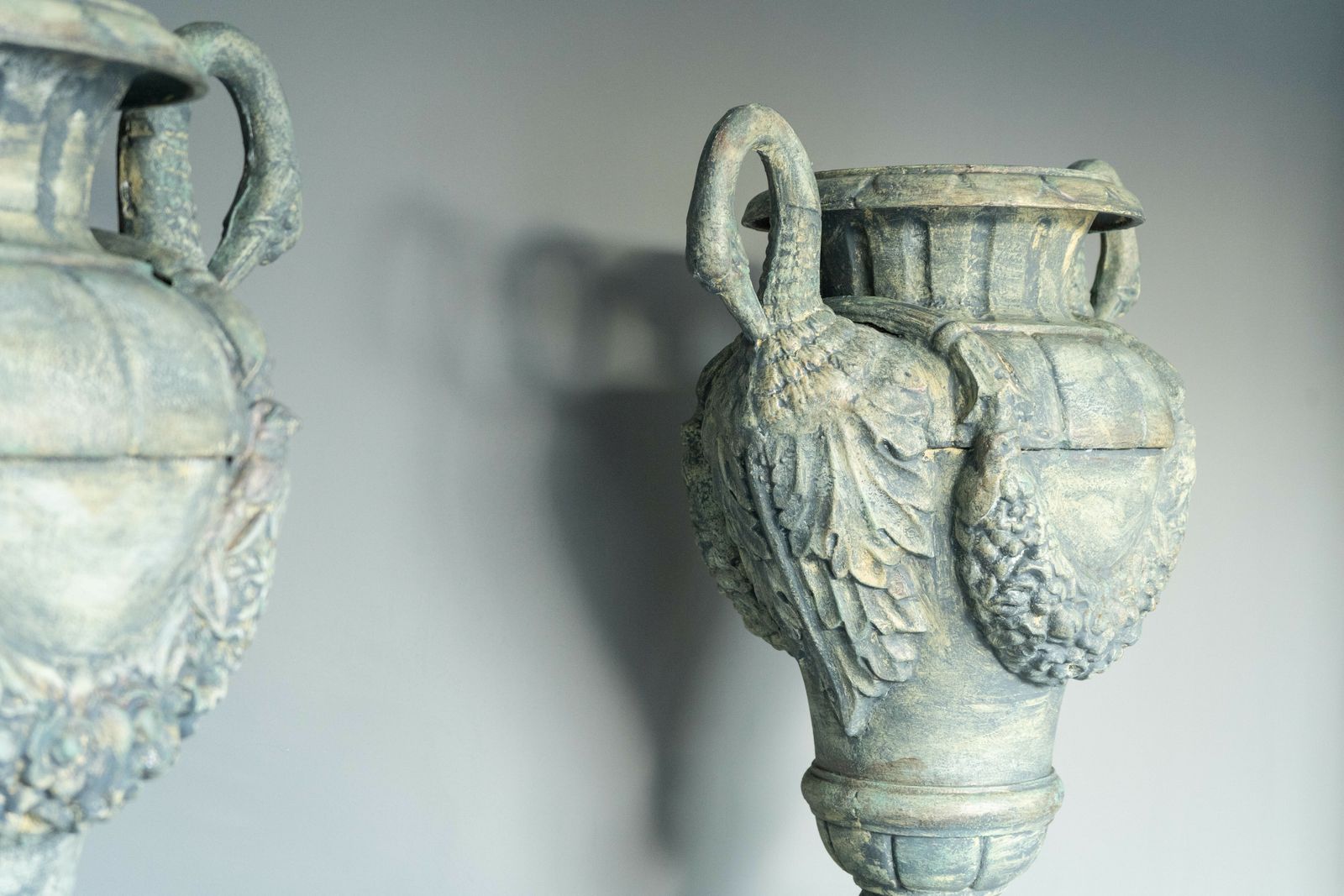 photo furniture Pair Of French Antique Urns