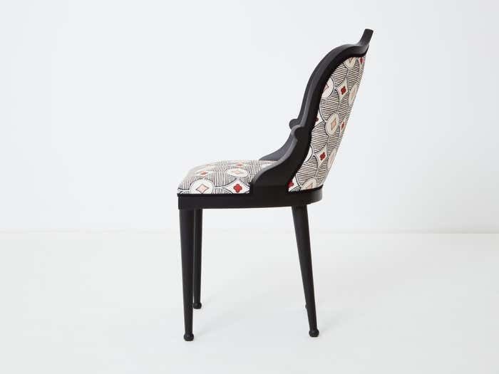 Chaise de bureau Garouste And Bonetti modèle Palace, tissu Rubelli Privilege, 1980 photo for sale