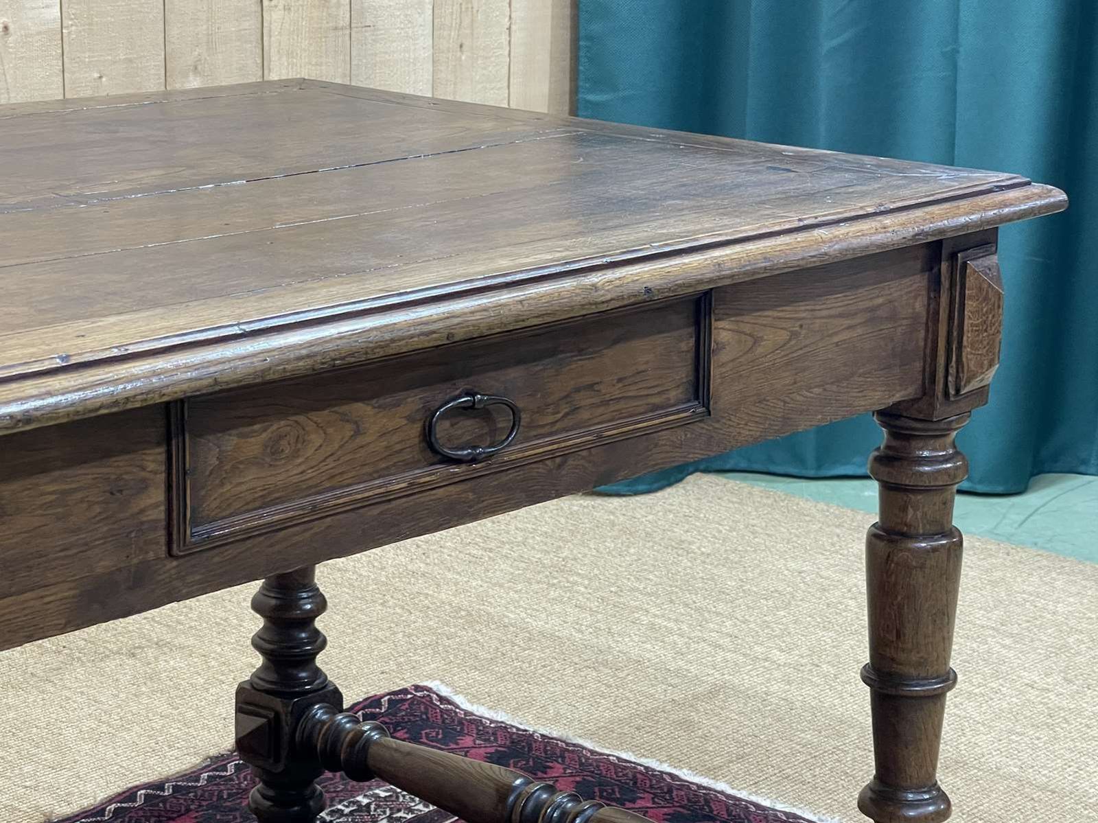 Oak Desk With One Drawer, Made In The 1930s photo 980.0