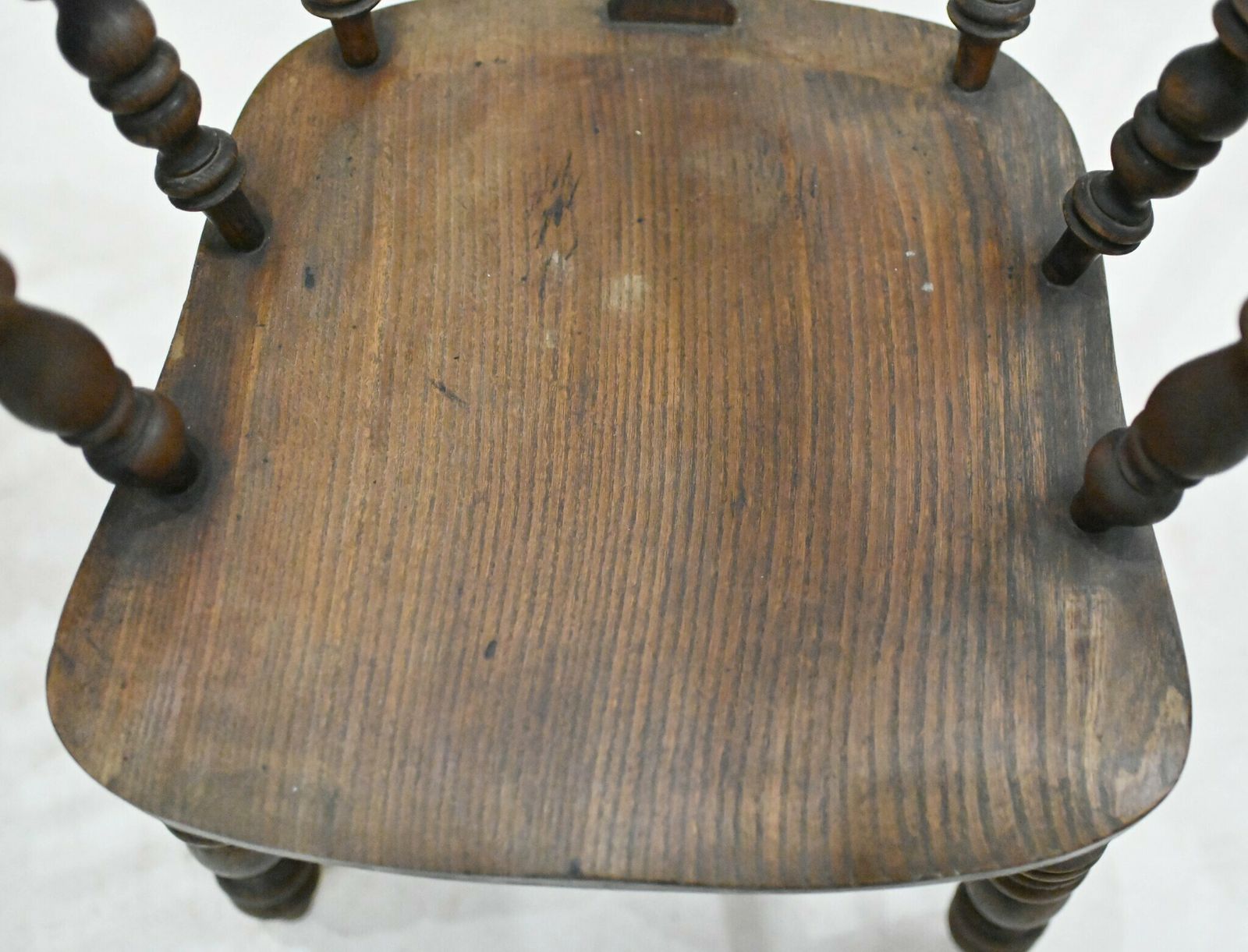 photo for sale Pair Windsor Arm Chairs Oak His And Hers 1860
