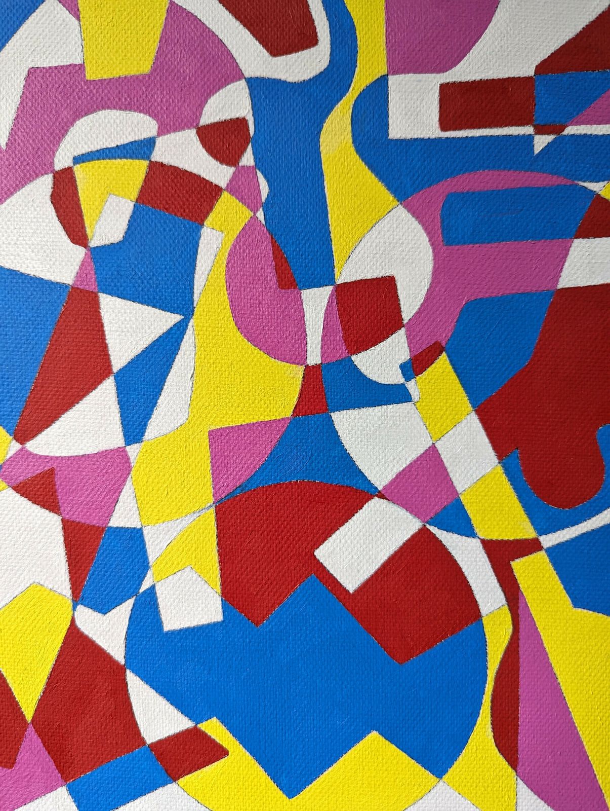 photo for sale Contemporary Abstract Oil Painting, After The Bang, Unframed