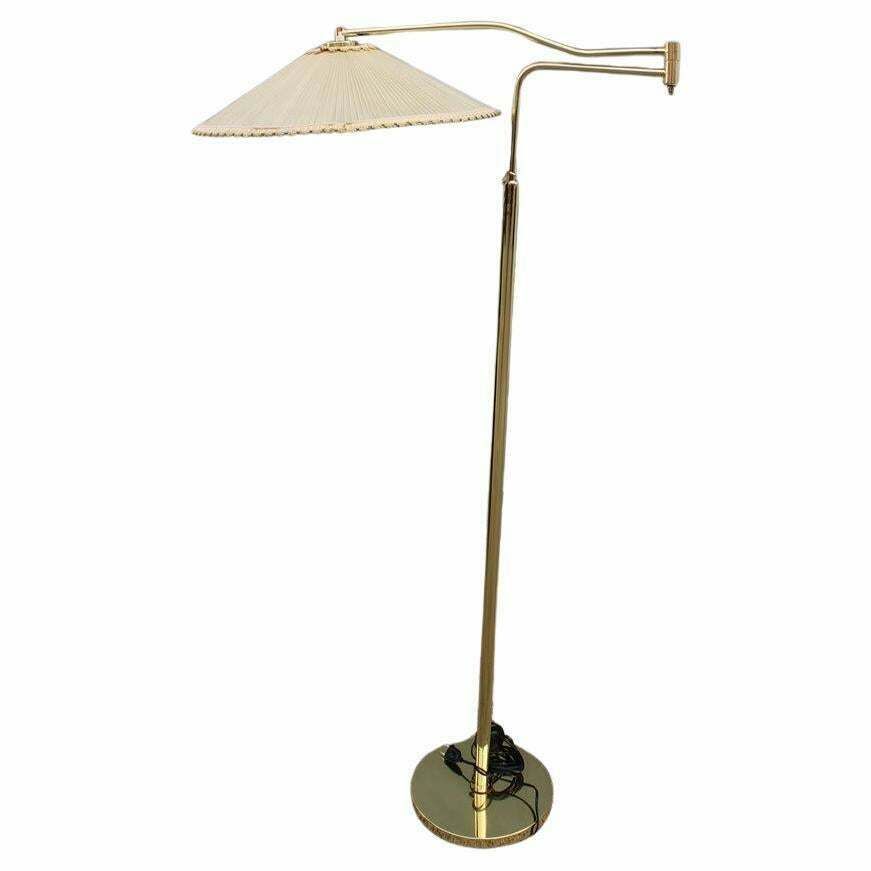 Italian Mid Century Floor Lamp Brass Parts Extensible
