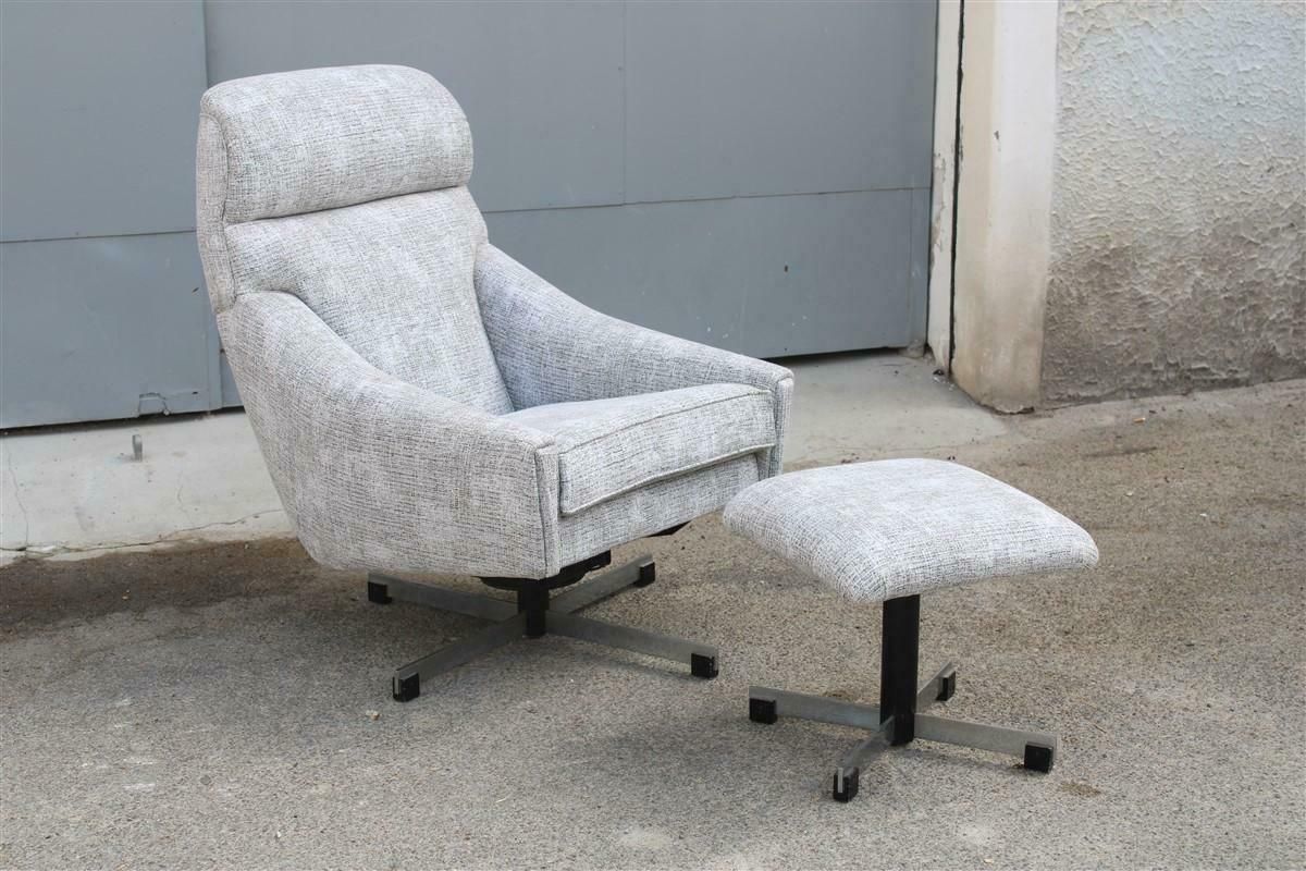 Italian Rocking And Swivel Armchair From 1970 In Fabric And Metal photo furniture