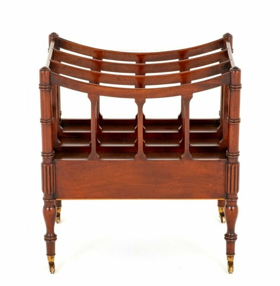 Regency Canterbury Antique Book Stand Period Mahogany photo vinterior