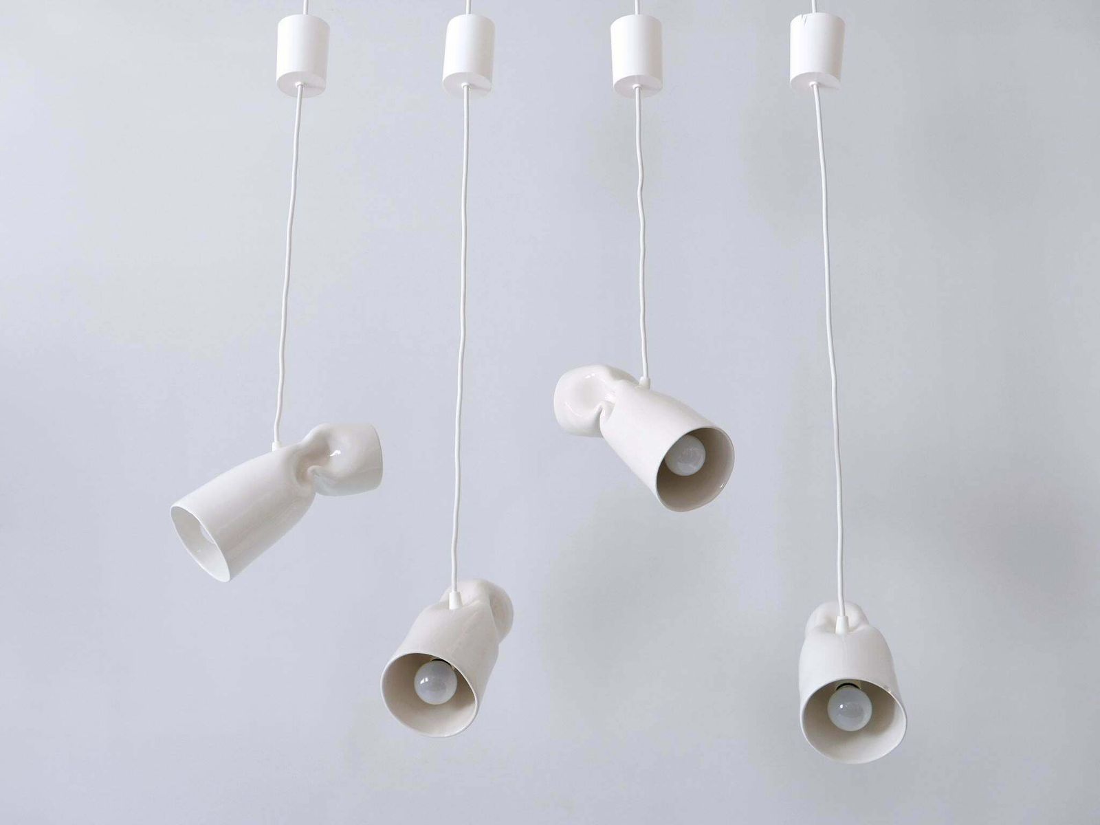 photo for sale Set Of Four Strangled Light Pendant Lamps By Gitta Gschwendtner For Artificial